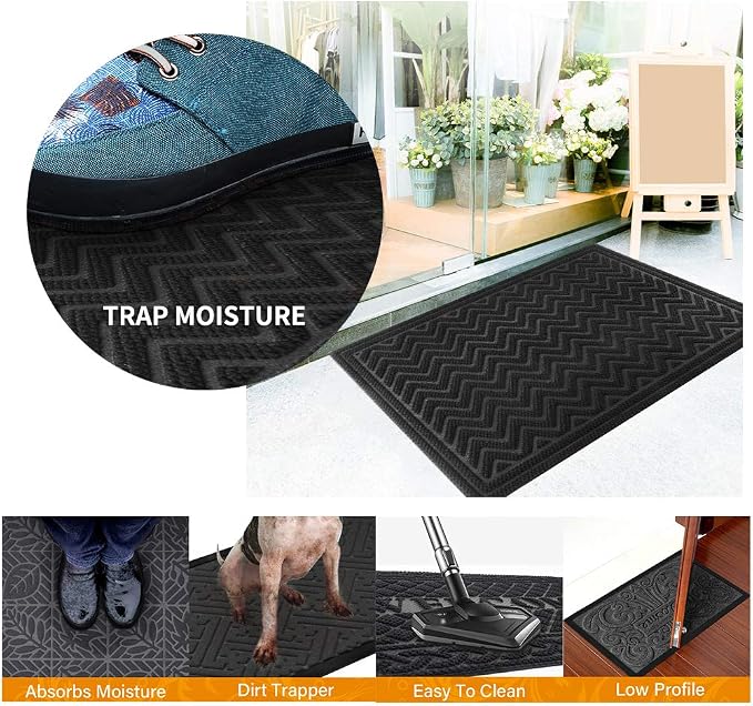 Mibao Front Door Mat, Dirt Trapper Welcome Mat - Image 6