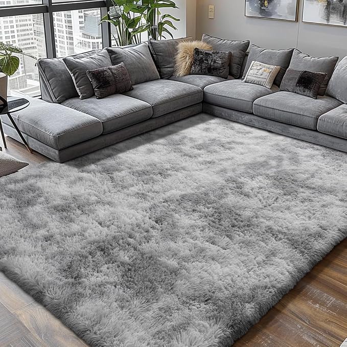 Shag Area Rugs for Bedroom Living Room, 5X8 Ultra Soft Fluffy Area Rugs for Dorm by Boshengya