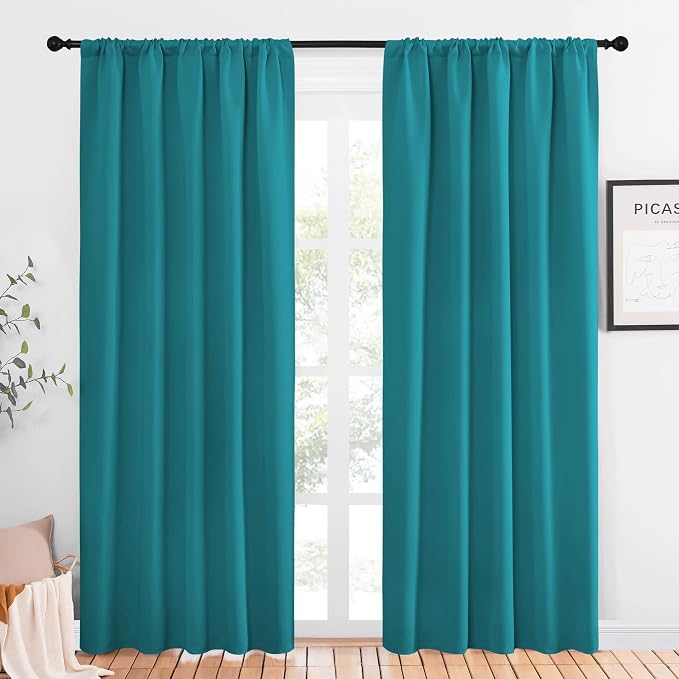 NICETOWN Peacock Blue Blackout Curtains Panels by NICETOWN