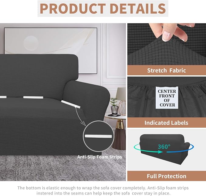 Easy-Going 100% Waterproof Couch Cover, Dual Waterproof Sofa Cover, Stretch - Image 4