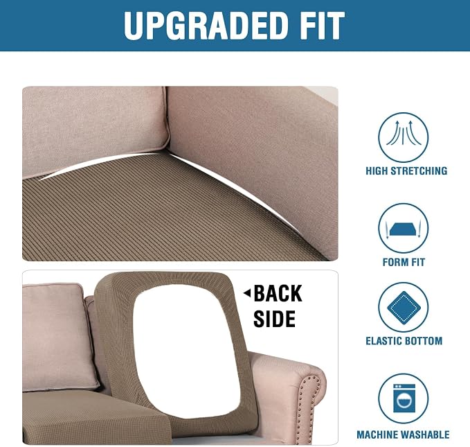 H.VERSAILTEX Super Stretch Individual Chaise Cover Sectional Couch Covers - Image 6
