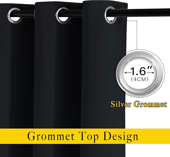 NICETOWN Black Out Curtains for Bedroom 84 inches Long - Image 2