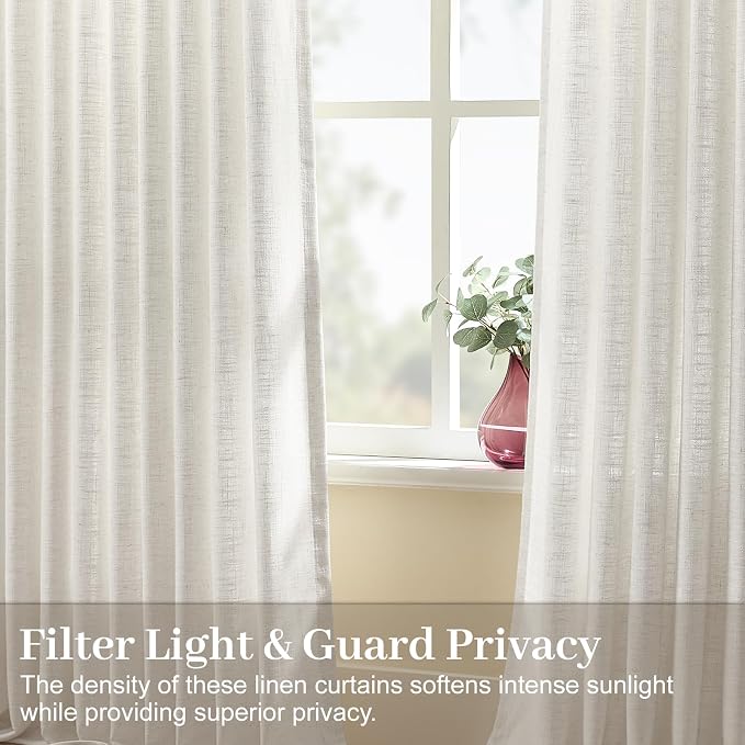 Pinch Pleated Sheer Curtains 84 Inches Long - Image 2