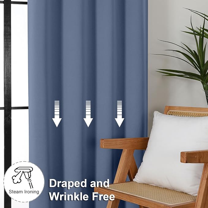 Simplebrand Ava Denim Blackout Curtains - Image 7