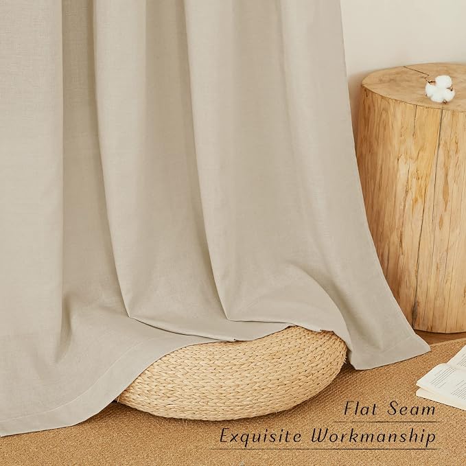 NICETOWN Thick Flax Linen Curtains - Image 6