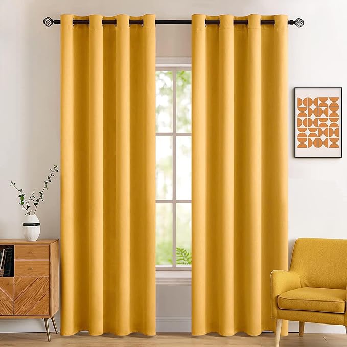 MIULEE Room Darkening Curtains Thermal Insulated Drapes Solid Window Treatment by MIULEE
