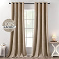 MIULEE 100% Blackout Linen Textured Curtains by MIULEE