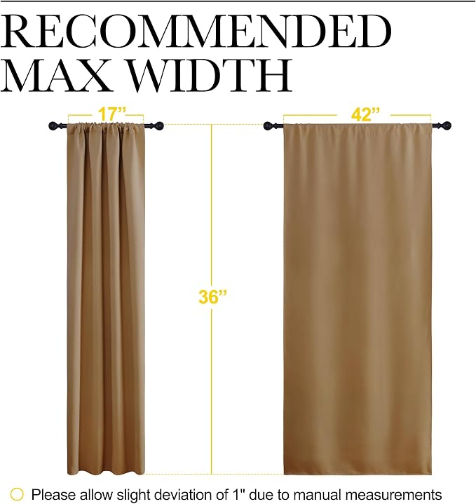 NICETOWN RV Blackout Curtains for Camper Windows, Kitchen Curtains, Short - Image 5