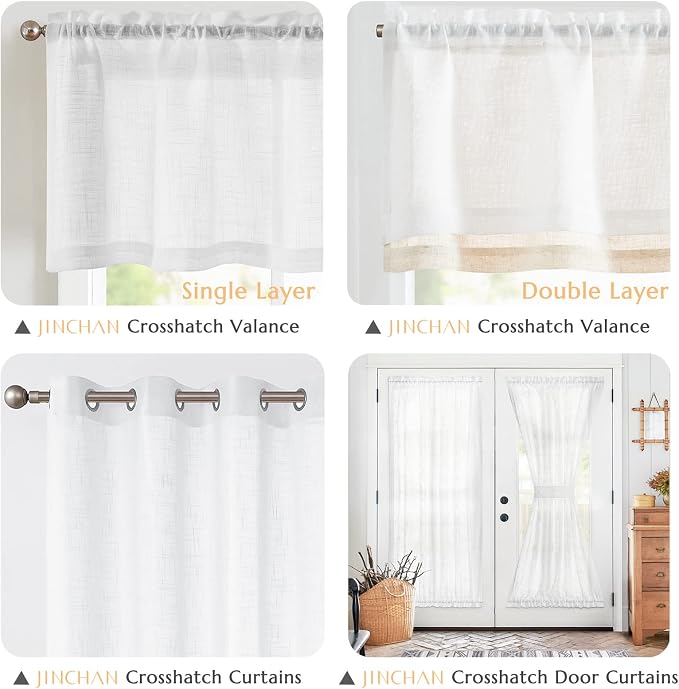 jinchan Linen Farmhouse Valances - Image 5