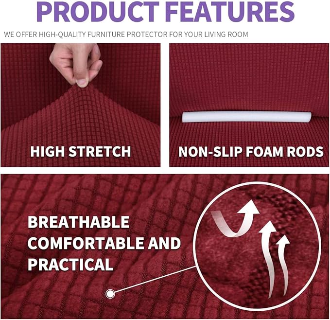 ZNSAYOTX Super Stretch Chair Slipcover Universal Sofa Chair Covers - Image 4