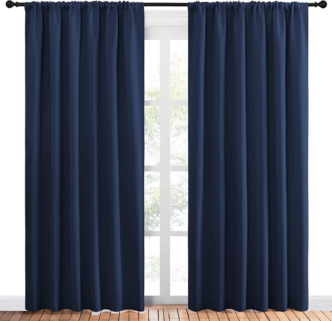 NICETOWN Living Room Curtains, Home Decorations Thermal Insulated Solid Rod - Image 2
