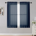 OWENIE Sheer Curtains 54 inches Long 2 Panels Set, Rod Pocket Curtain Sheers by OWENIE