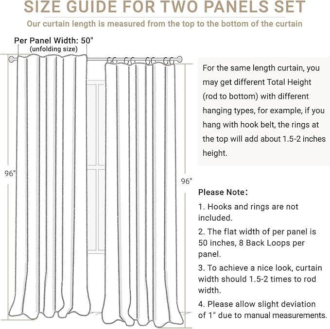 100% Blackout Shield Blush Linen Blackout Curtains - Image 7