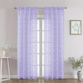 Chyhomenyc Light Purple Sheer Curtains 84 Inch Length 2 Panels Set, Light by Chyhomenyc
