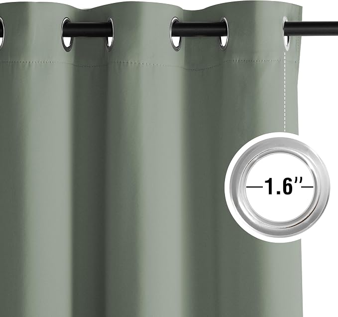NICETOWN Sage Green Sound Blocking Drapes - Image 3