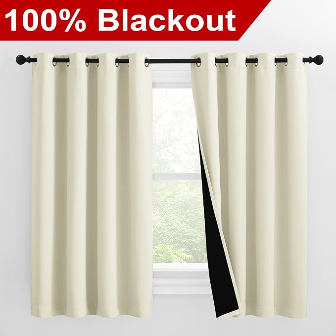 NICETOWN Warm Curtains for Winter, Bedroom Full Blackout Curtain Panels - Image 2