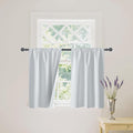 RYB HOME White 100% Blackout Curtains, Short Thermal Insulated Heat & UV by RYBHOME