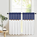 FRAMICS Boho Kitchen Curtains, 36 Inch Length, Farmhouse Cotton Linen Tier by FRAMICS