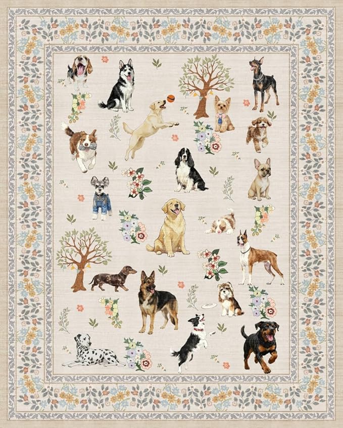 Beige Hallway Runner Rug 2x4 for Bedroom Kitchen | Ultra-Thin;Boho Style;Low - Image 6