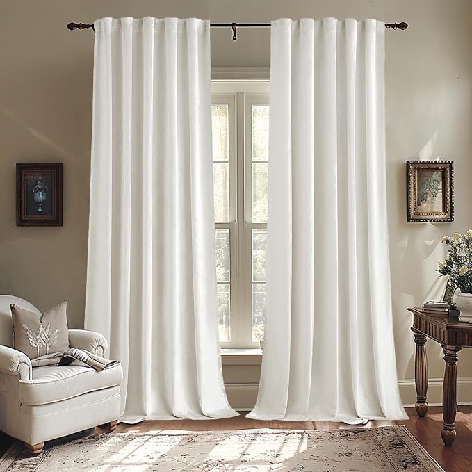 MIULEE White Velvet Curtains 84 inches - Image 7
