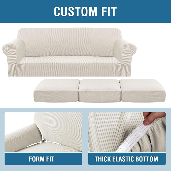 H.VERSAILTEX 4 Piece Stretch Sofa Covers - Image 6