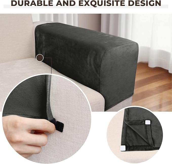 Couch Arm Covers 2 Pcs Sofa Armrest Covers Stretch Couch, Armrest Cover - Image 3