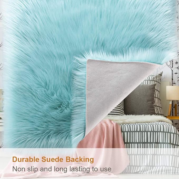 LOCHAS Soft Fluffy Faux Fur Rugs - Image 4