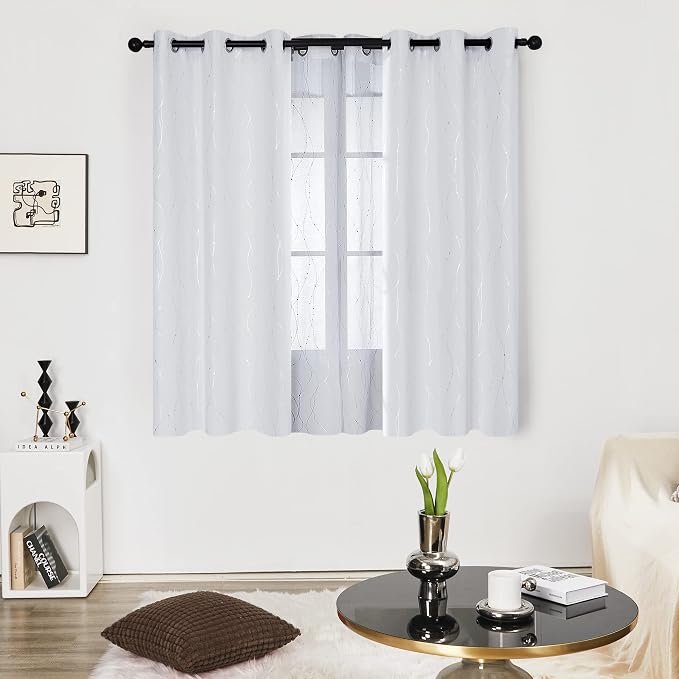 Deconovo Kitchen Curtains, Room Darkening Drapes, Thermal Insulated Soundproof - Image 2
