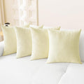 CaliTime Throw Pillow Covers Decorative 18 X 18 Inches Pack of 4 Cozy Chenille by CaliTime