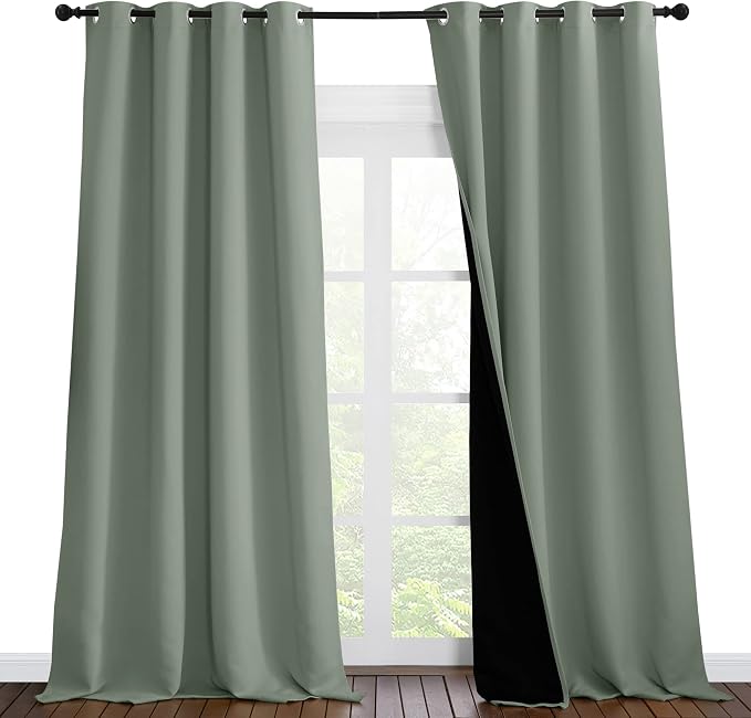 NICETOWN Full Shading Curtains 96 inches Long 2 Panels Set by NICETOWN