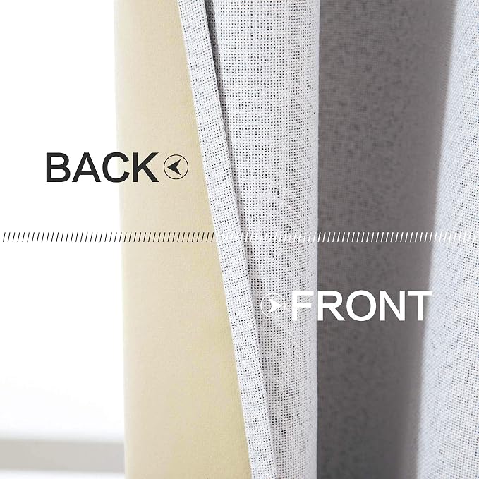 MIULEE Linen Texture 90 Inches Curtains - Image 6