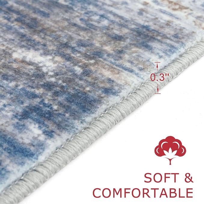 KOZYFLModern Abstract 4x6 Ft Washable Large Rugs - Image 2