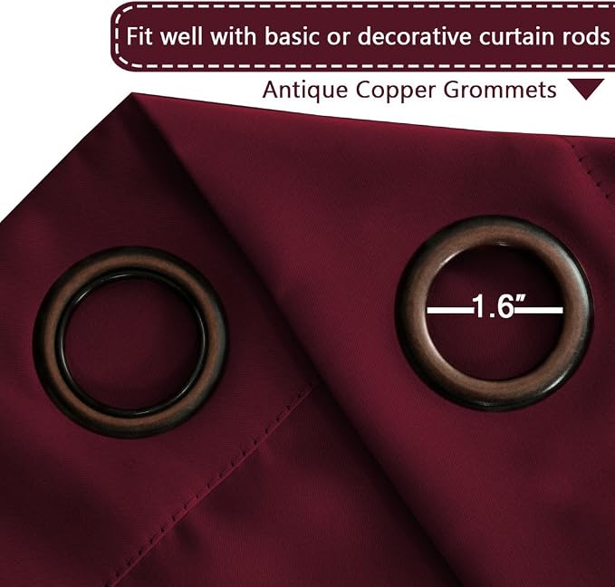 H.VERSAILTEX Blackout Patio Curtains 100 x 108 Inches - Image 3