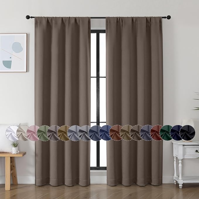 Simplebrand Ava Brown Blackout Curtains by Simplebrand