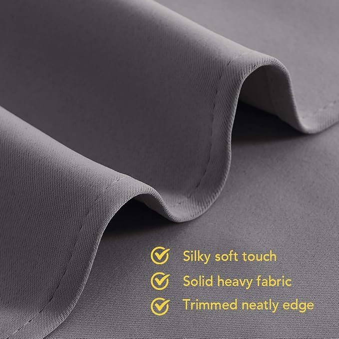 NICETOWN Grey Blackout Curtain Panels - Image 4