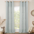 LAMIT Blue Linen Curtains 84 Inch Length by LAMIT