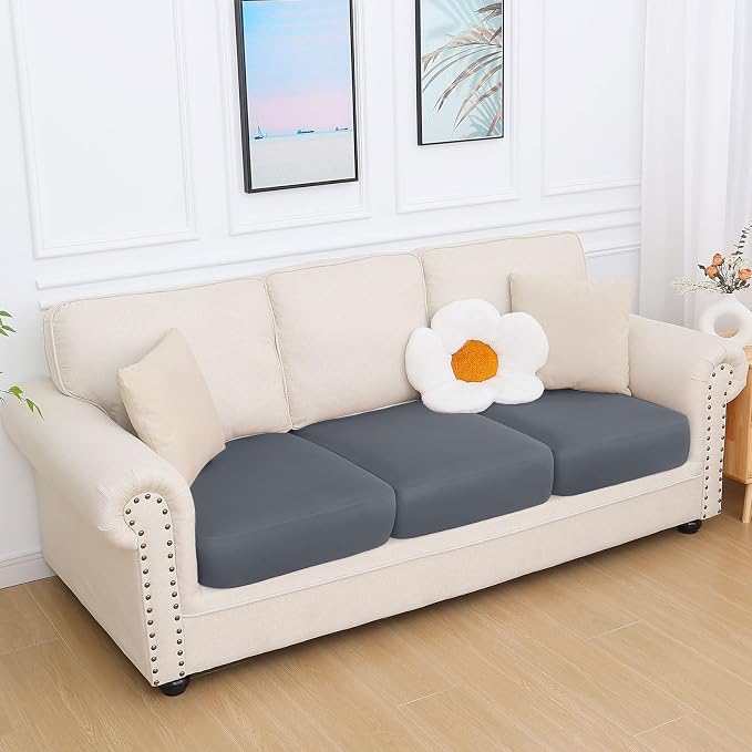 hyha Milk Silk Couch Cushion Covers, Soft Magic Sofa Covers Washable - Image 7