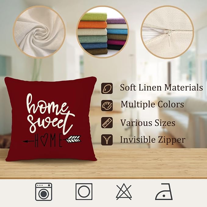 YCOLL Christmas Pillow Covers 20x20 Set of 4, Modern Sofa Throw Pillow Cover - Image 6