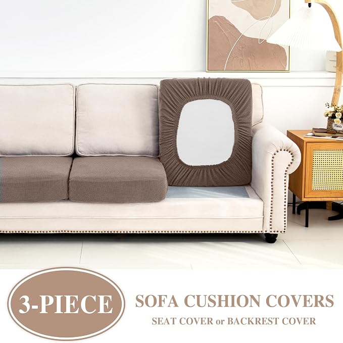 Couch Cushion Covers Seat Cushion Cover Stretch Couch Cover Separate Sectional - Image 3