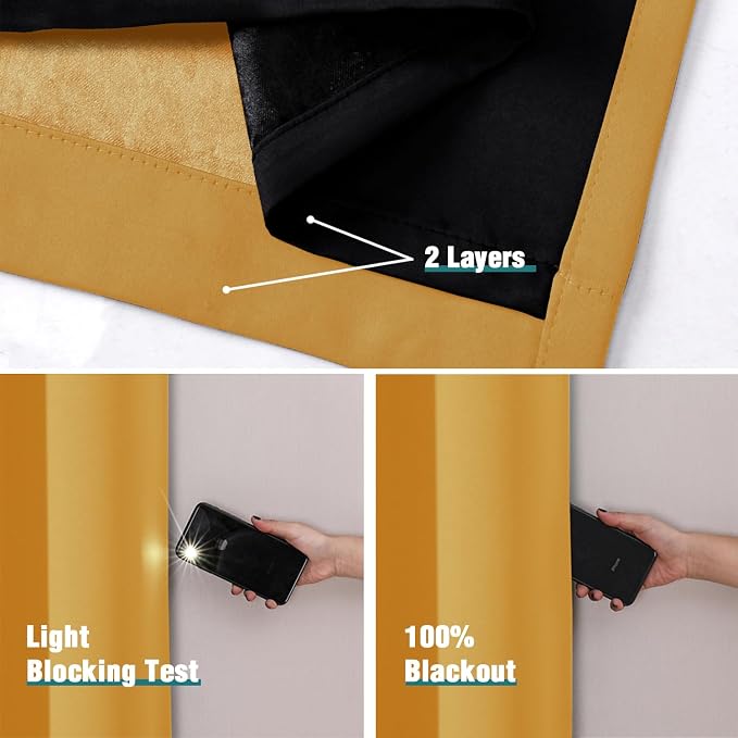 ChrisDowa 100% Blackout Curtains - Image 4