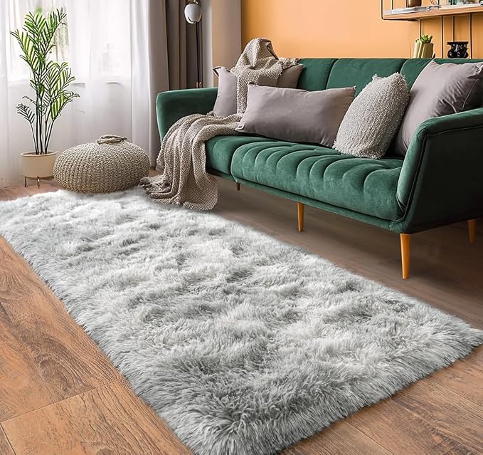 Pionblank Fluffy Runner Rugs for Bedroom 2x6, Modern Shaggy Area Rug for - Image 4