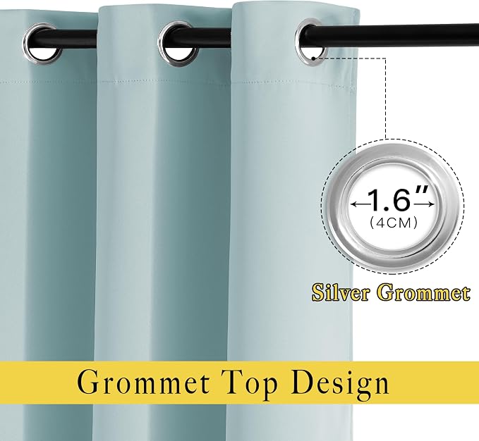 NICETOWN Sky Blue Curtains for Kids Room - Image 2