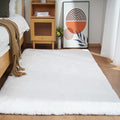 Ghouse Ultra Soft Faux Rabbit Fur Rug 4x6, Machine Washable Area Rugs by Ghouse