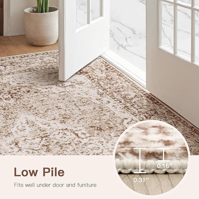 Lofus 2x10 Runner Rug for Hallways, Washable Kitchen Rugs, Non-Slip Rugs for - Image 4