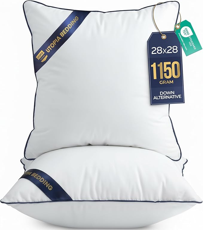 Utopia Bedding Throw Pillow Inserts, 28 x 28 Inches Decorative Indoor Pillows by UTOPIABEDDING