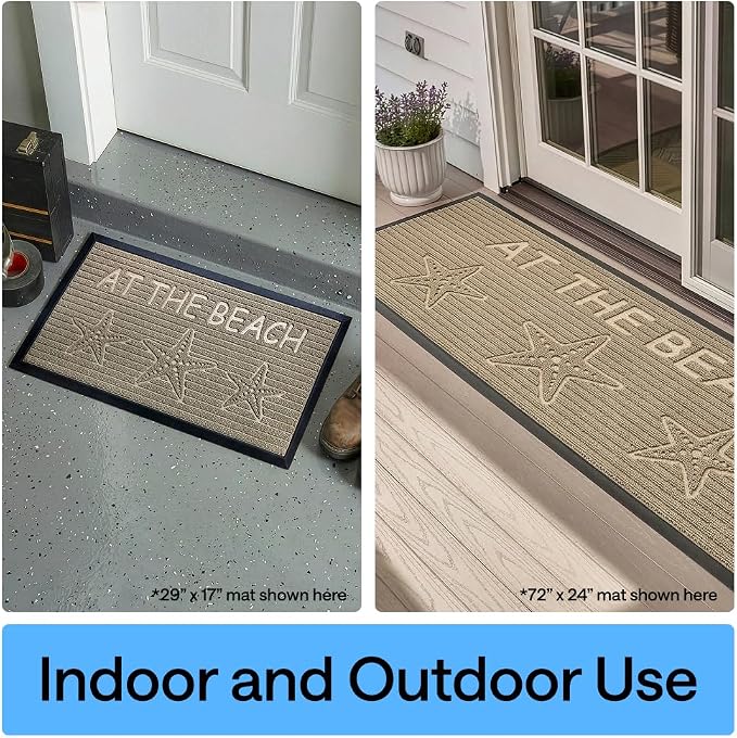 GORILLA GRIP 100% Waterproof All-Season WeatherMAX Doormat US Designed Natural - Image 9