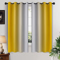 Yakamok Yellow Ombre Curtains 63 Inches Long, Light Blocking Gradient Color by Yakamok