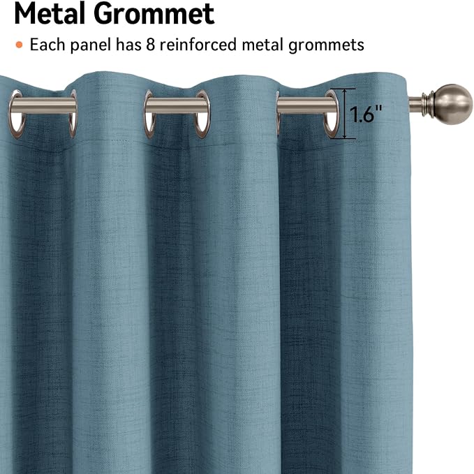 100% Blackout Shield Linen Blackout Curtains - Image 6