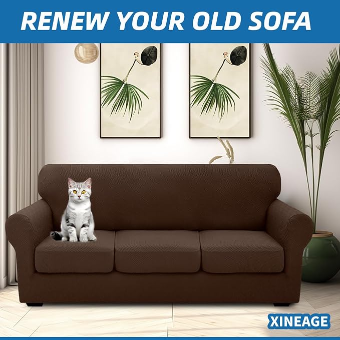 XINEAGE 2026 New 4 Pieces Extra Large Couch Covers - Image 4