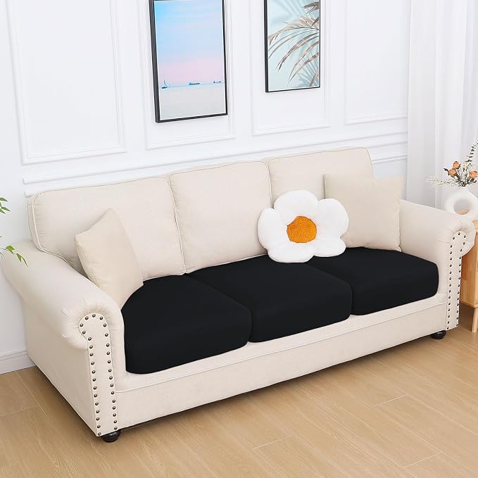 hyha Milk Silk Couch Cushion Covers, Soft Magic Sofa Covers Washable - Image 7